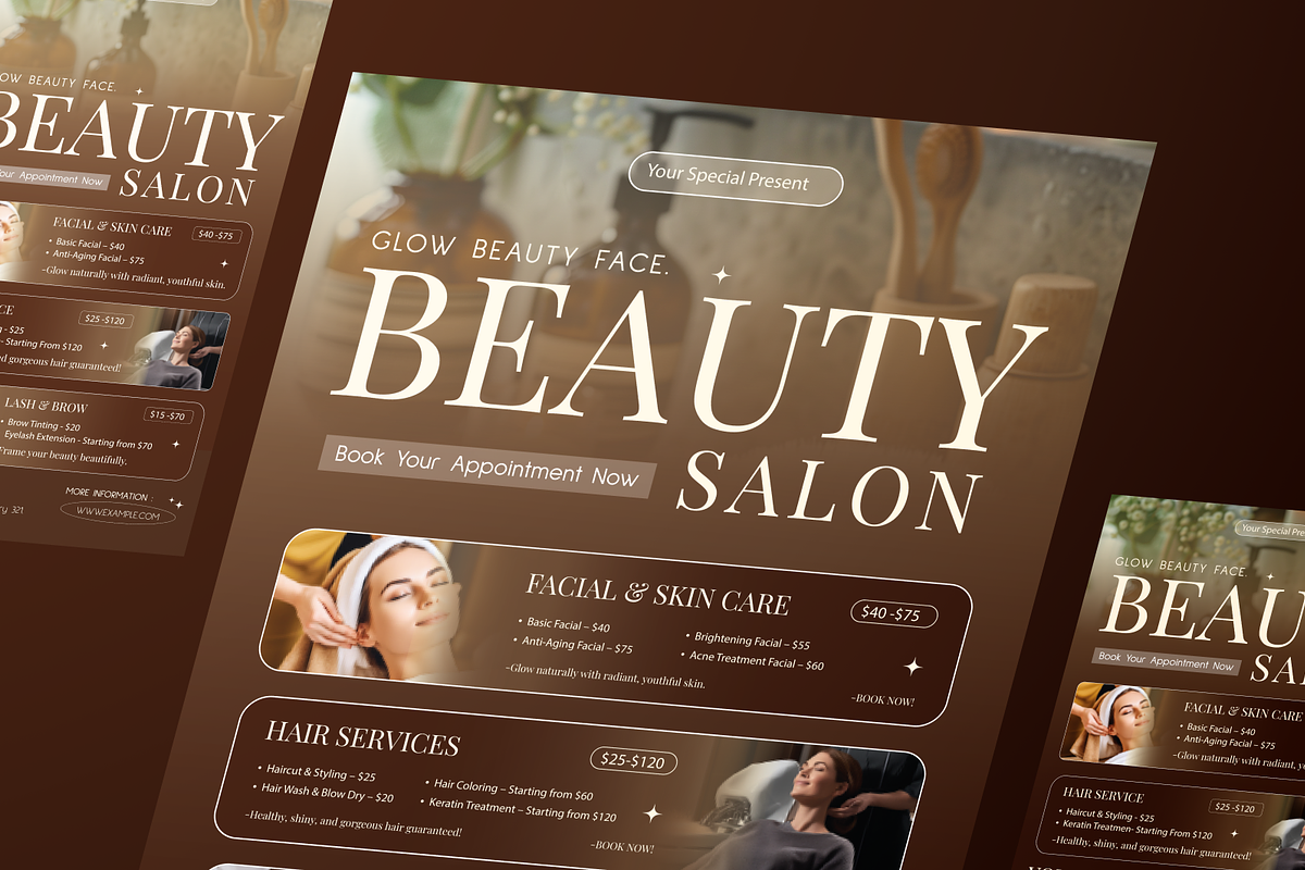 Beauty Salon Price List Flyer Set, a Flyer Template by Annora Studio (Photo 5 of 5)