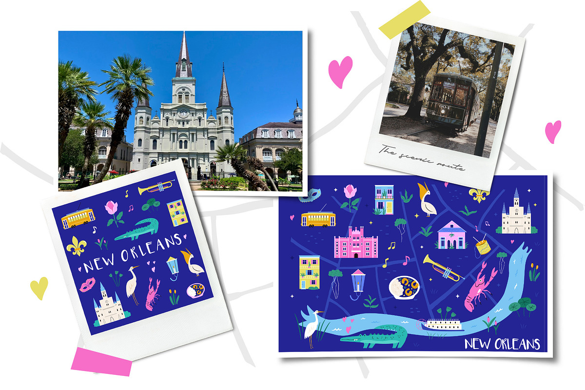 New Orleans Illustrated Map & Poster, an Illustration by danceyourlife (Photo 5 of 6)