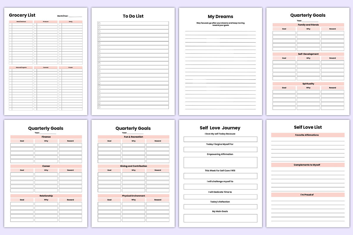 Printable Self-Care Journal Bundle, a Print Template by Mustafiz (Photo 7 of 9)
