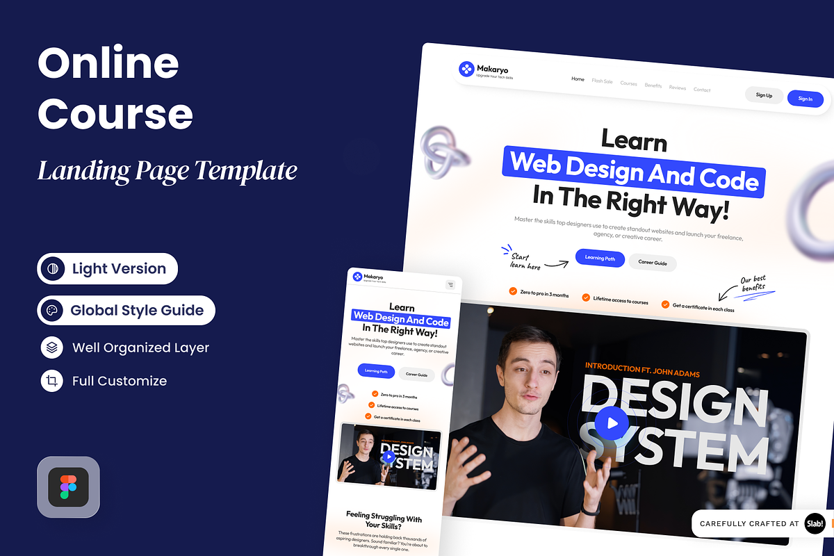 Makaryo - Online Course Landing Page