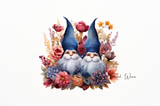 Watercolor Cute Gothic Garden Gnomes, a Person Illustration by New-School-Wave (Thumbnail 3 of 5)