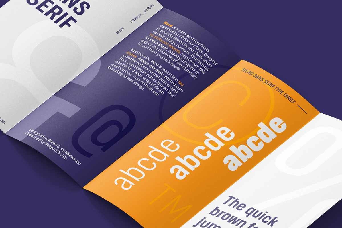 Herd | Condensed Sans Font Family, a Sans Serif Font by Wahyu & Sani Co. (Photo 11 of 11)