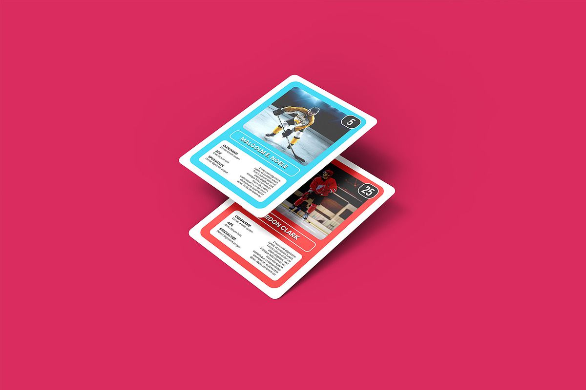 Trading Cards Mockup v3 - 8 views, an Advertising Mockup by Illusiongraphic (Photo 7 of 18)