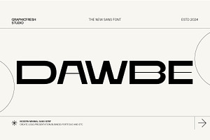 Dawbe - Modern Logo Sans Font
