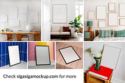 Set of 6 PSD Summer Poster mockups, a Product Mockup by SigaSigaMockup (Thumbnail 4 of 4)