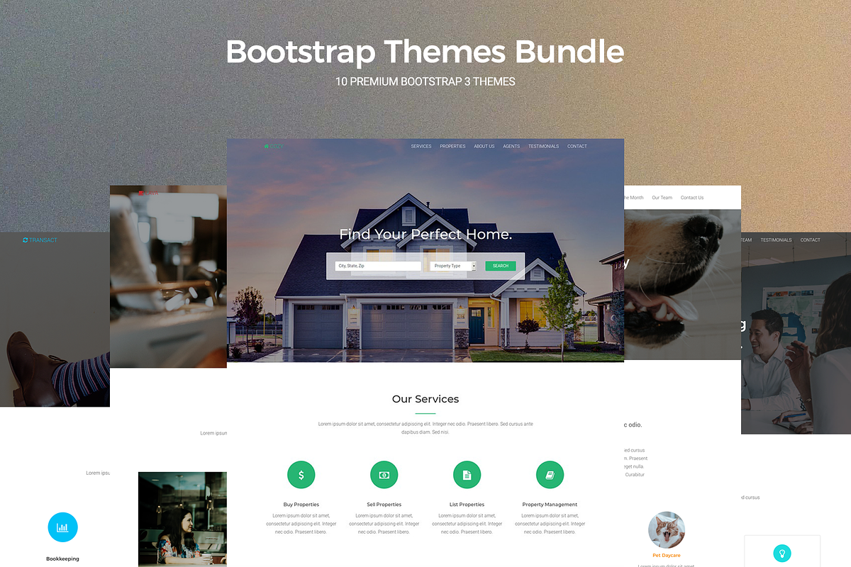 10 Bootstrap Themes Bundle, a Bootstrap Template by HH Themes