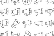 Megaphone and bullhorn icons, an Object Graphic by pikepicture (Thumbnail 3 of 3)