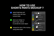 shorts pants mockup, a Bottom Mockup by yalanois (Thumbnail 6 of 6)