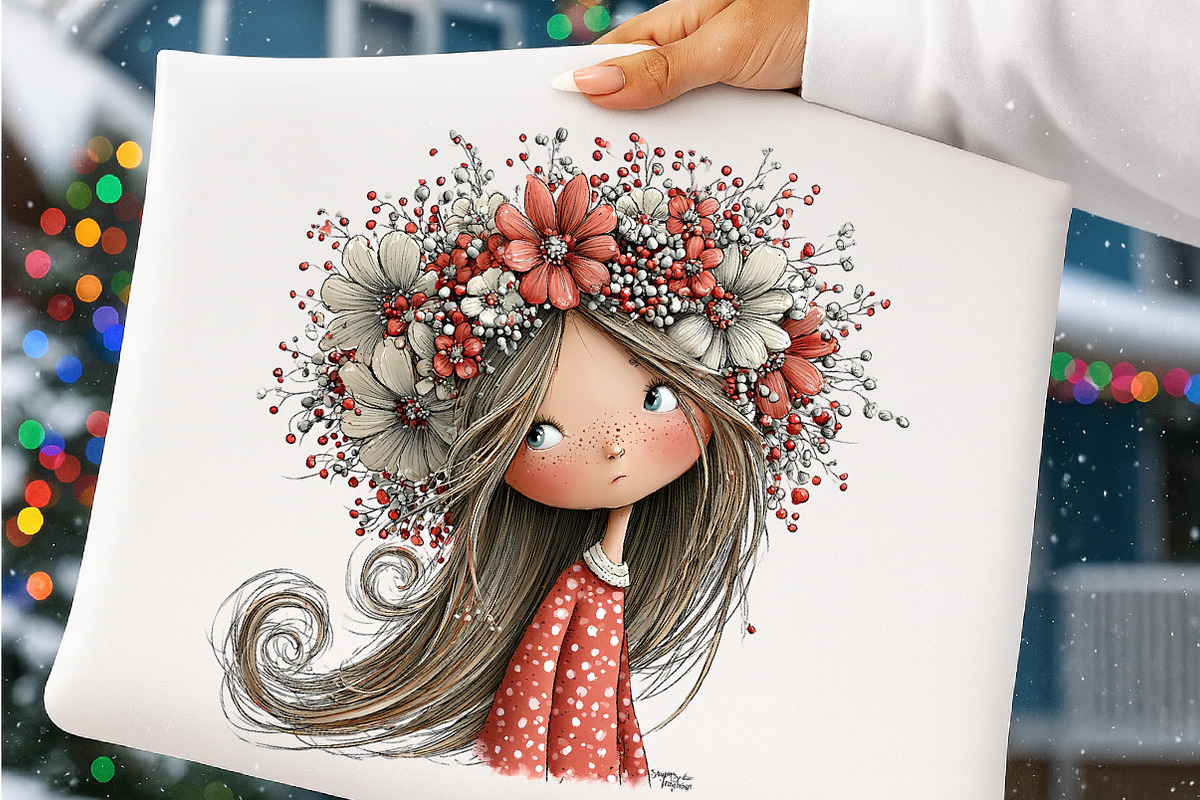 Whimsical spring girls clipart, an Illustration by SinaCreation (Photo 8 of 11)