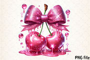 Dripping Cherry Clipart, a Seasonal Illustration by YA Design (Thumbnail 1 of 4)