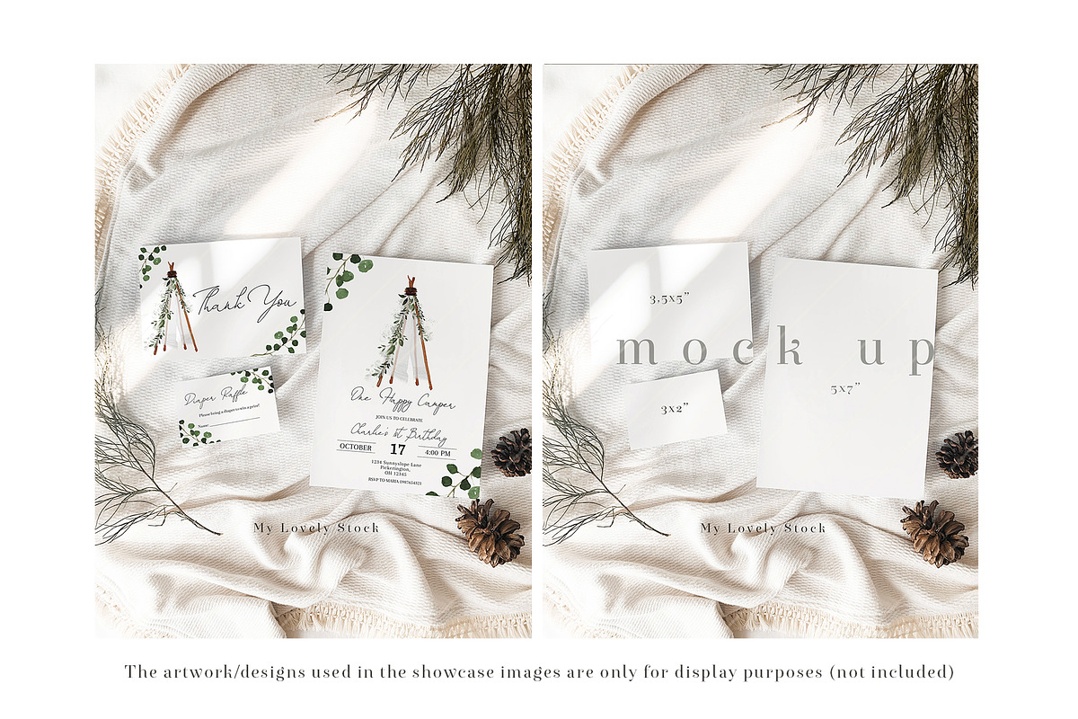 Winter Minimalist Invitation Mockups, an Invitation Template by My Lovely Stock (Photo 8 of 8)