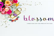 Blossom, a Script Font by OnTheSpotStudio (Thumbnail 1 of 5)