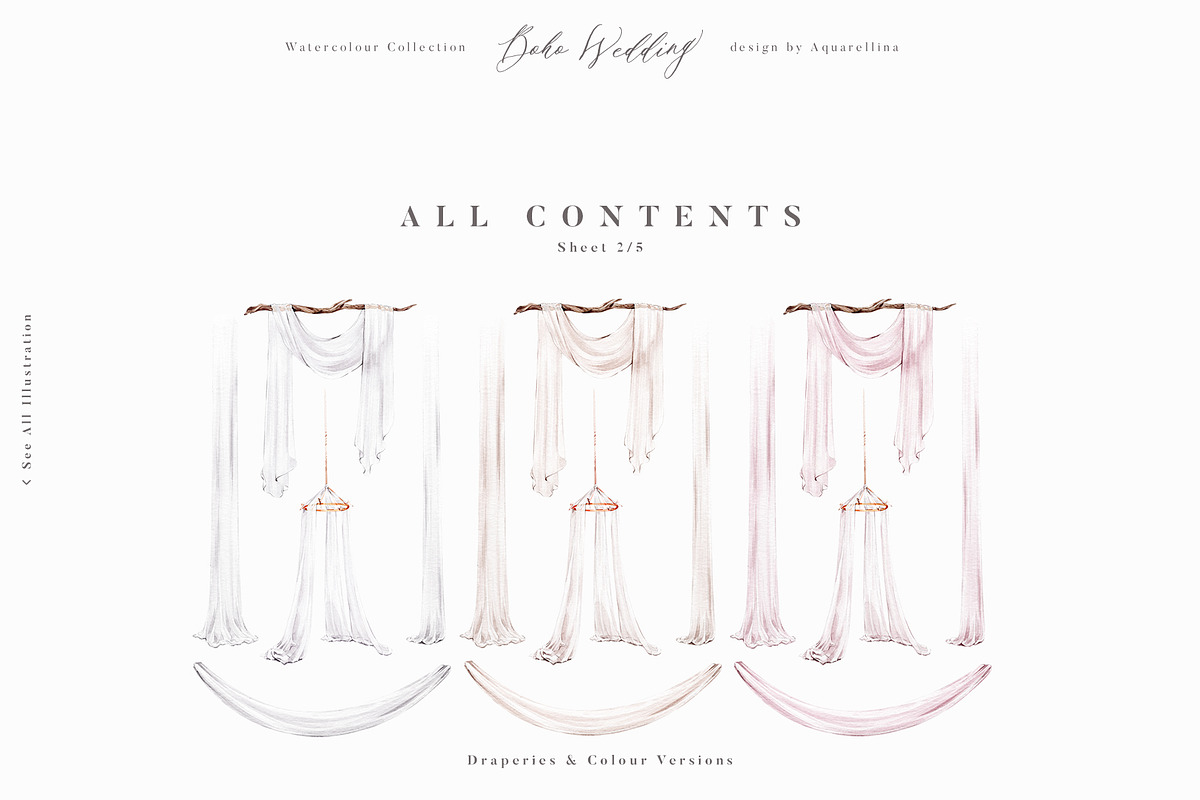 Boho Wedding Illustrations, an Illustration by Aquarellina (Photo 25 of 28)