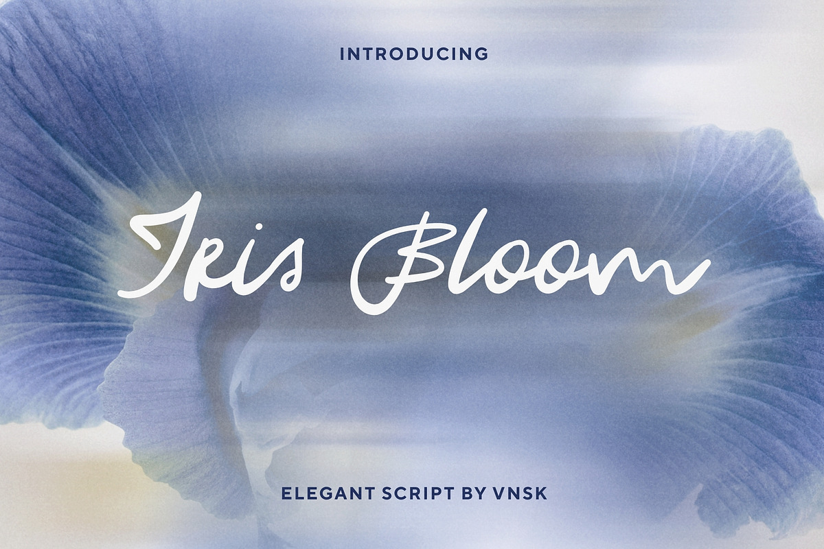 Iris Bloom: Elegant Script Font, a Script Font by Anastasiia VNSK (Photo 1 of 11)