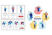 Corporate lifestyle app screen, a Templates & Theme by IMG visuals characters (Thumbnail 1 of 4)