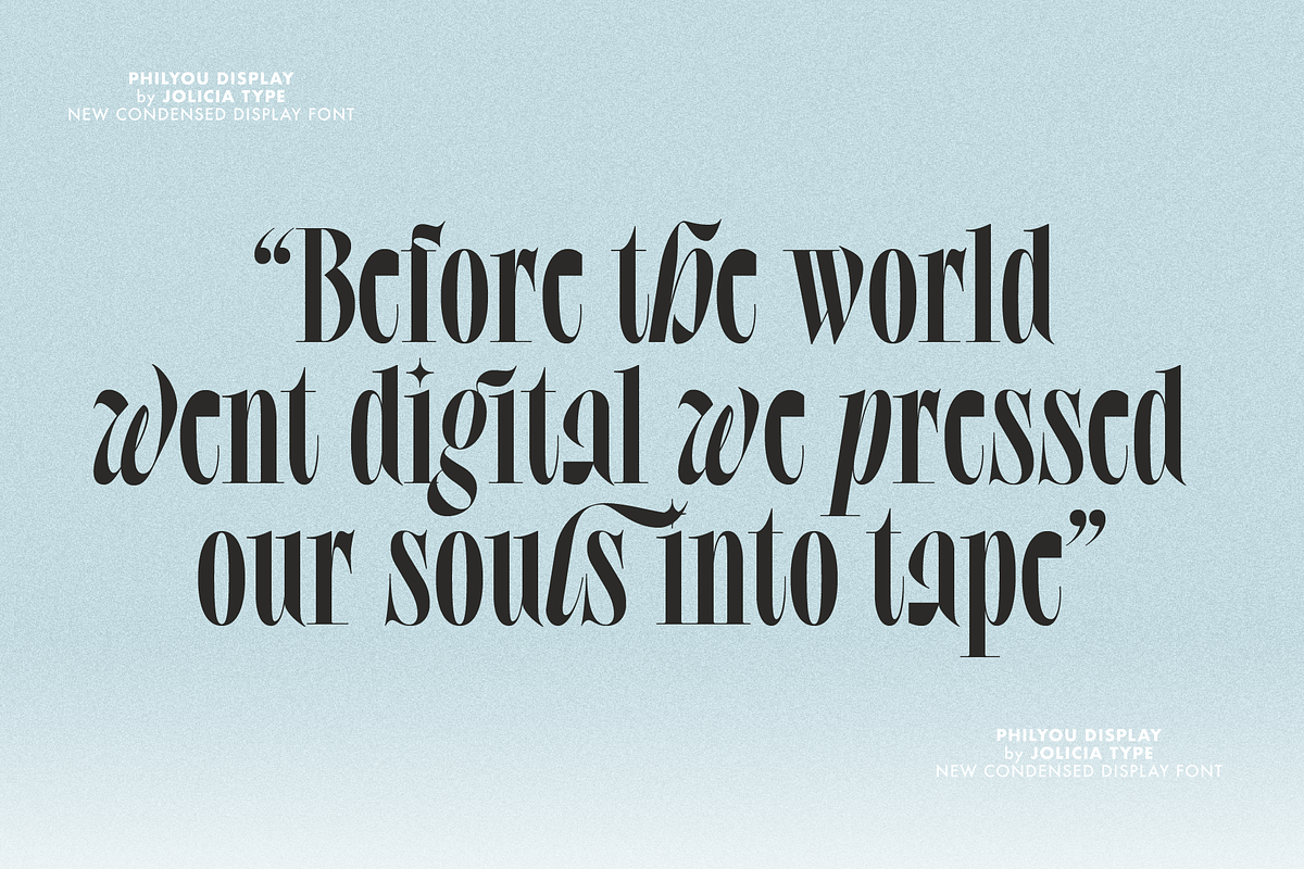 Philyou Display | Clean & Expressive, a Serif Font by Jolicia Type (Photo 7 of 15)