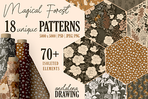 Magical Forest Seamless Patterns