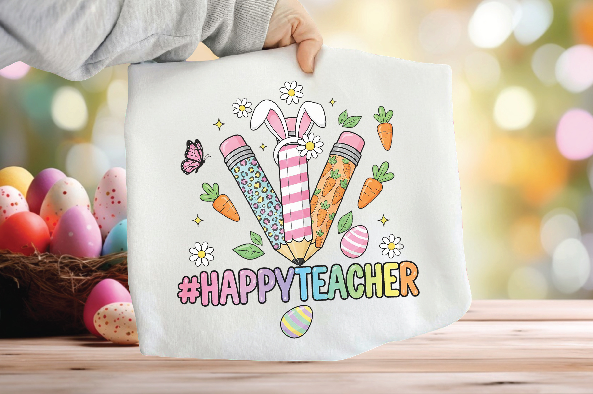 Easter Day Teacher PNG, an Illustration by CraftArtStudio