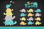 Land & Sea Turtle Stack Clipart, an Illustration by Amanda Ilkov (Thumbnail 2 of 4)
