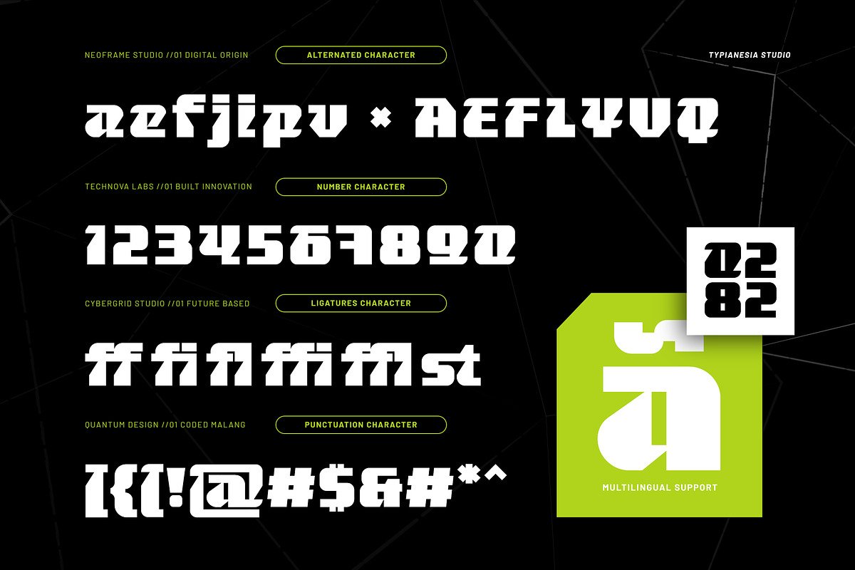 Vanker - Modern Futuristic Scifi, a Sans Serif Font by Typia Nesia (Photo 3 of 12)