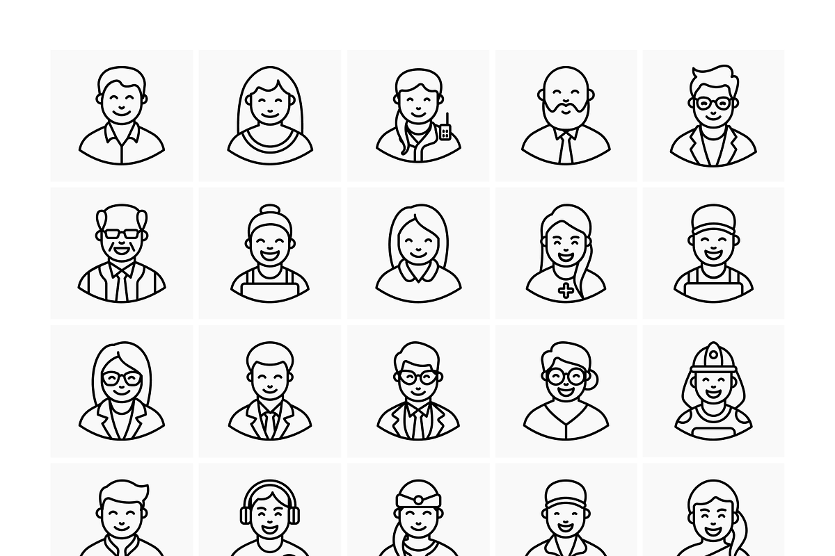 Flat Professional Avatars, a Duotone Icon by Brickclay (Photo 10 of 10)