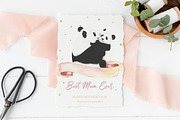 Mother's day Panda Greeting Cards, a Card Template by Catherine Wheel (Thumbnail 2 of 4)