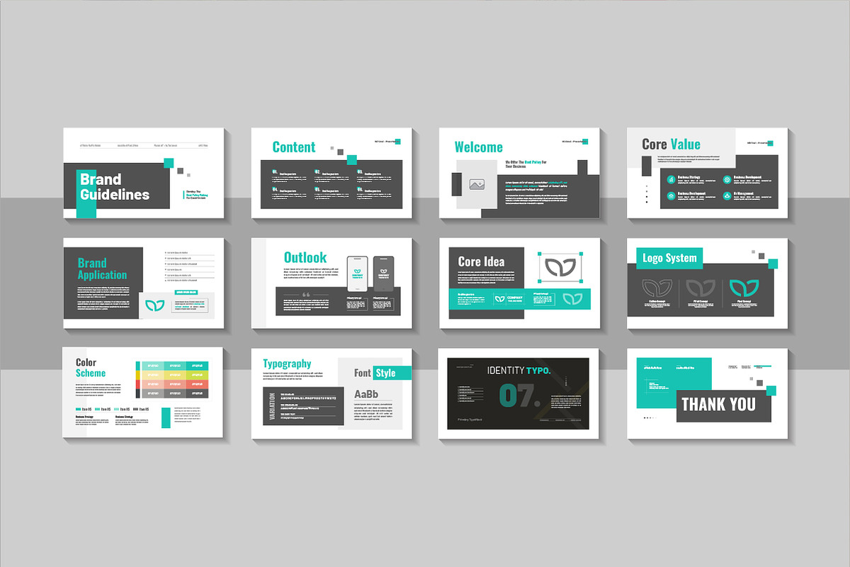 Clean brand guideline pitch deck, a Presentation Template by Pavel_design (Photo 1 of 4)