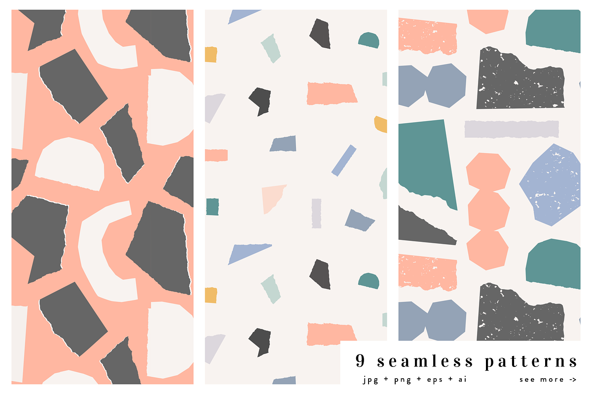 Paper Collage | Patterns + Extras, a Pattern Graphic by Studio Fevrier (Photo 3 of 10)