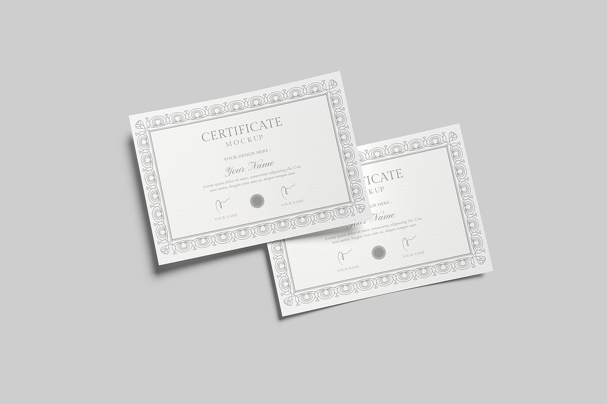 Paper Certificate Mockup, a Stationery Template by Graphiculon (Photo 8 of 11)