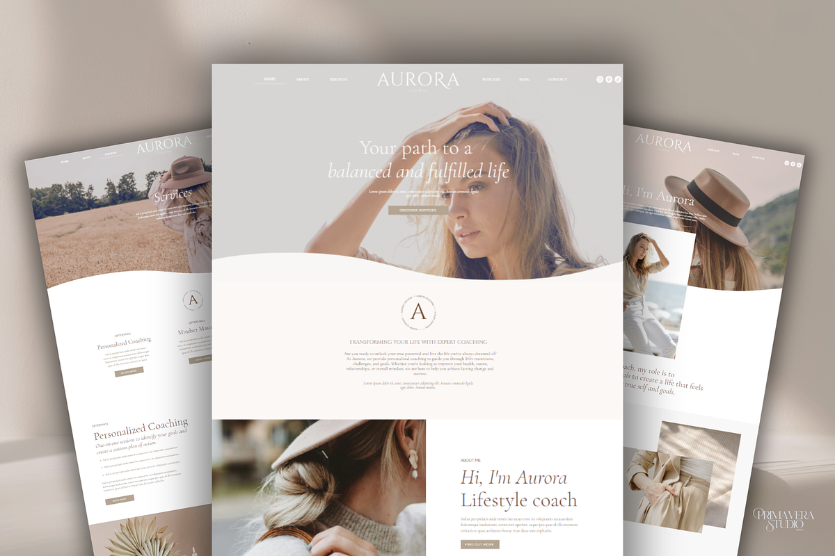 Wix Coaching Website Template, a Wix Template by Primavera Studio Design (Photo 3 of 9)