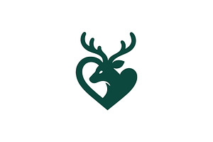 Deer Heart Vector Logo, a Branding & Logo Template by Vectorium Studio