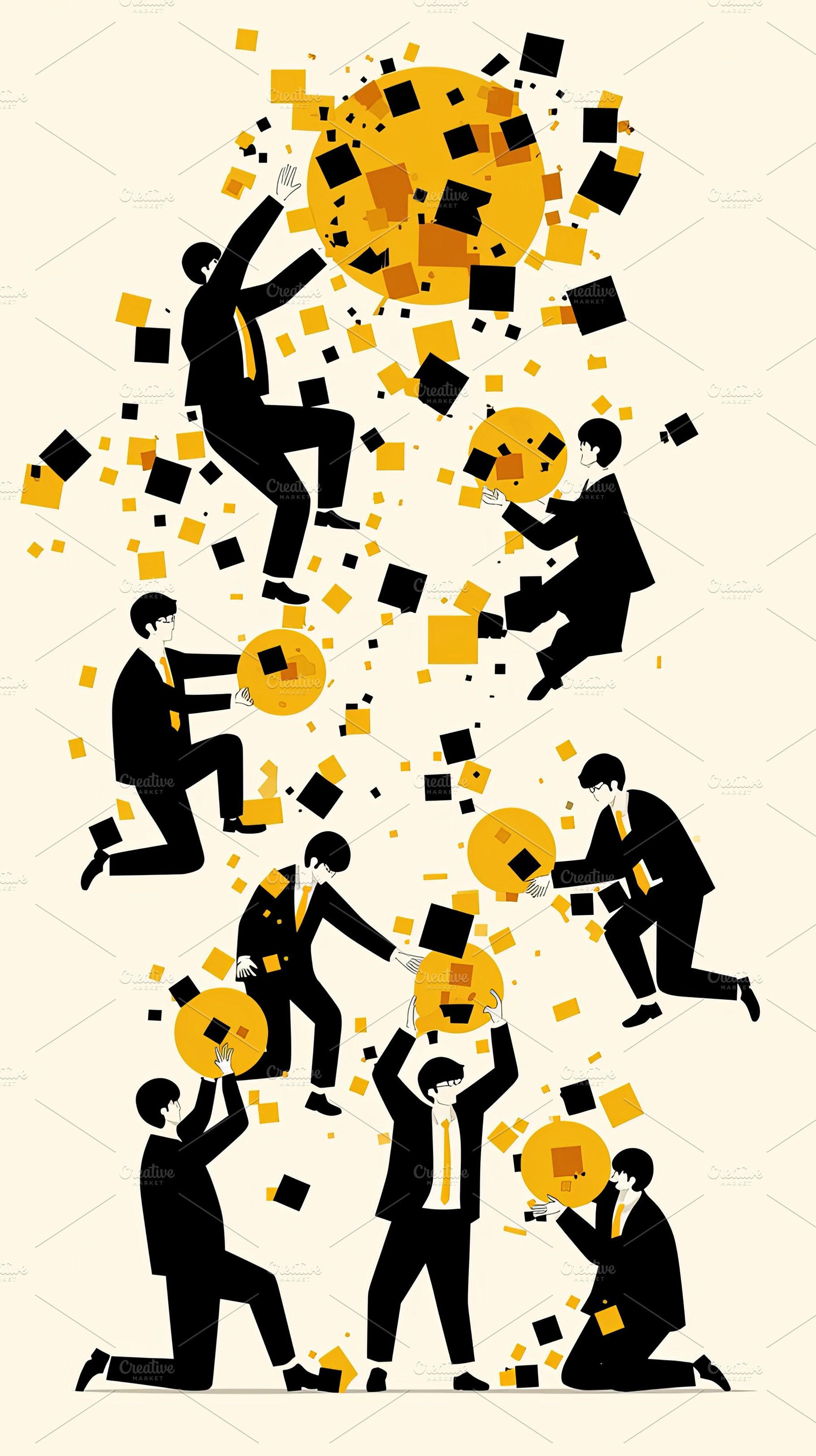 Collaborative business team achieving success through teamwork and creative str, a Photo by AS photostudio
