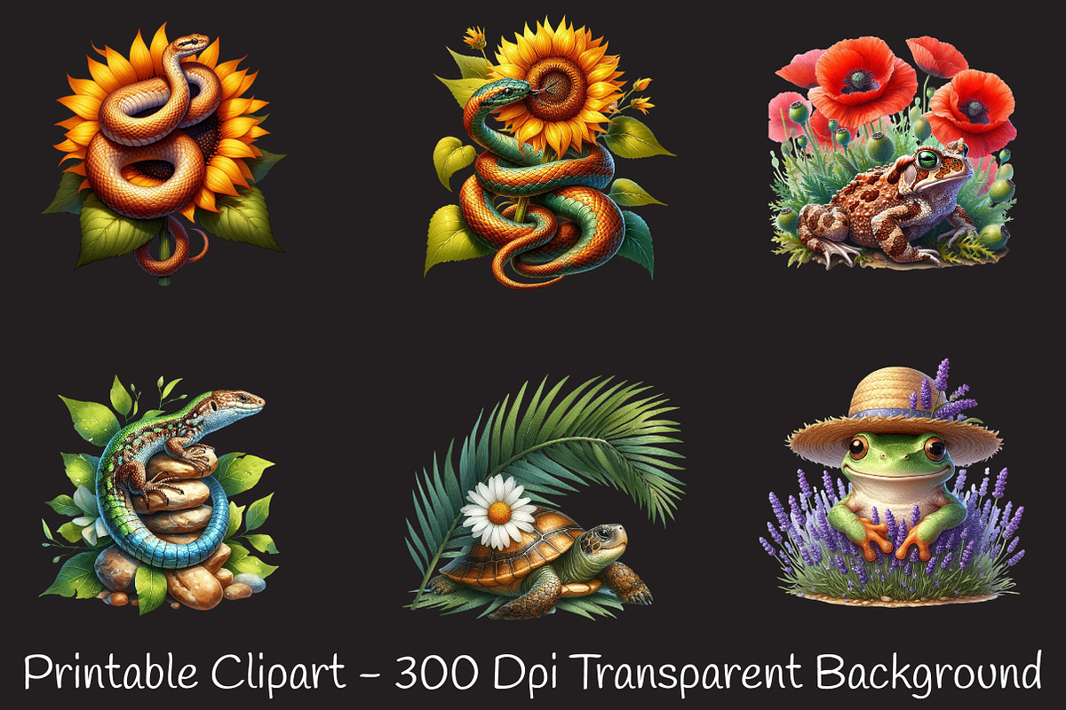 Botanical Summer Amphibians & PNG, a Seasonal Illustration by RobertsArt (Photo 3 of 7)
