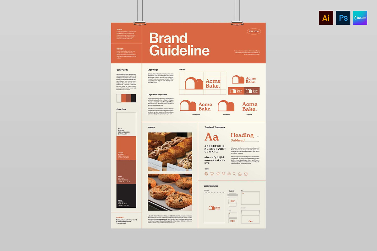 Brand Guideline Poster Template, a Poster Template by BrandPacks (Photo 1 of 4)