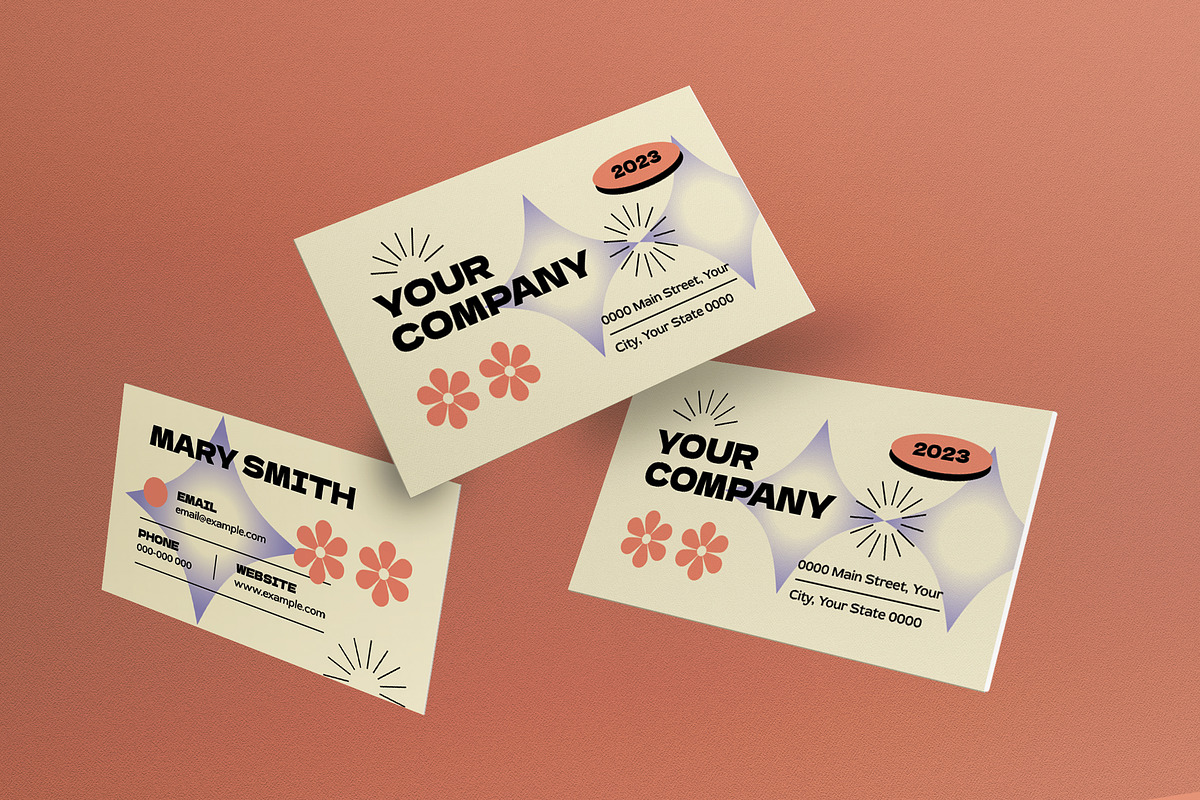 Gradient Geometric Business Card, a Business Card Template by graphicook (Photo 1 of 3)