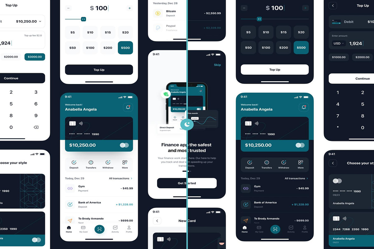 Smartpay - Fintech App iOS UI Kit, an UI Kit Template by Creative Perspective (Photo 6 of 6)