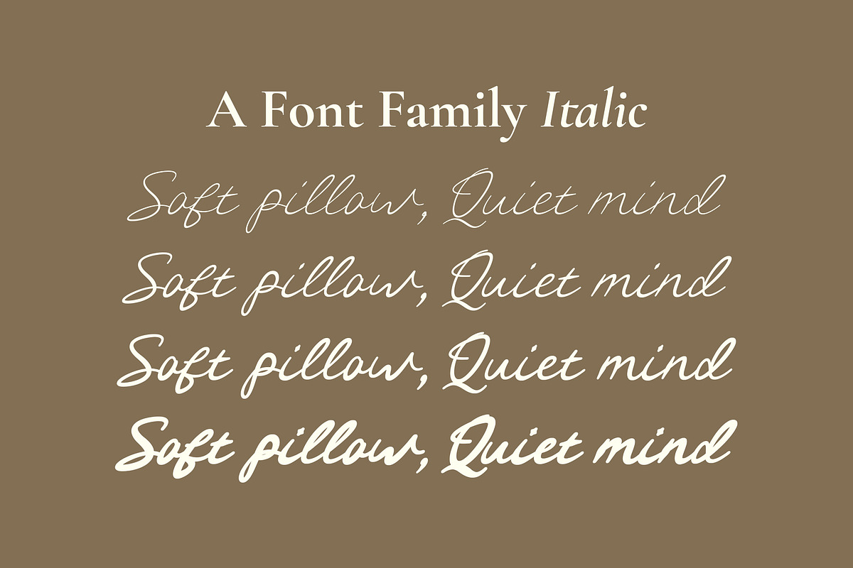 Pillow Script | A Modern Font Family, a Script Font by Fontcastle (Photo 3 of 7)