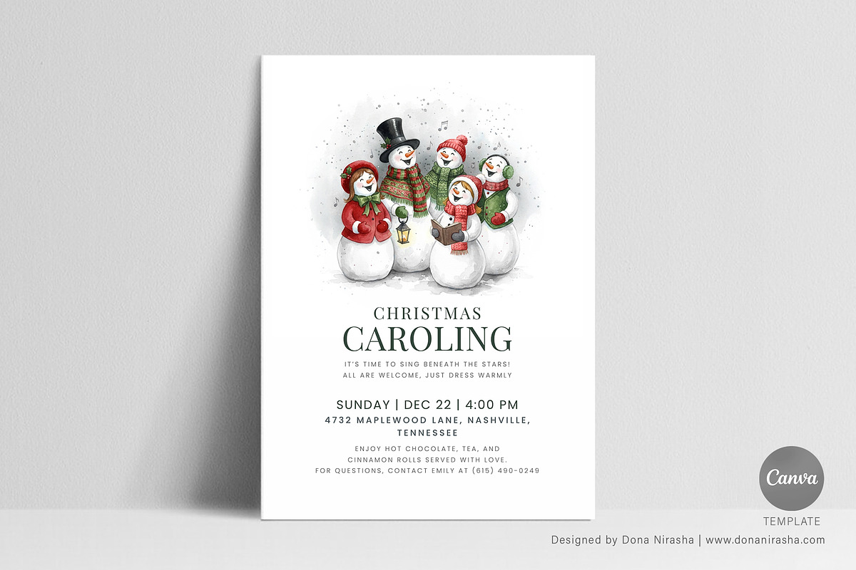 Christmas Invite Canva Temp - 29, a Marketing Template by BloomToLife By Dona (Photo 1 of 5)