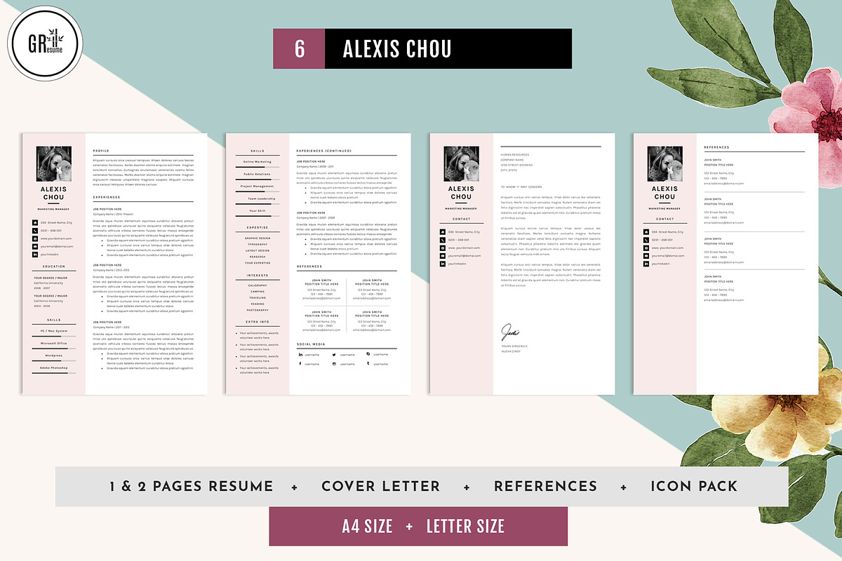 Resume Template Bundle Vol 4, a Resume Template by GResume (Photo 7 of 8)