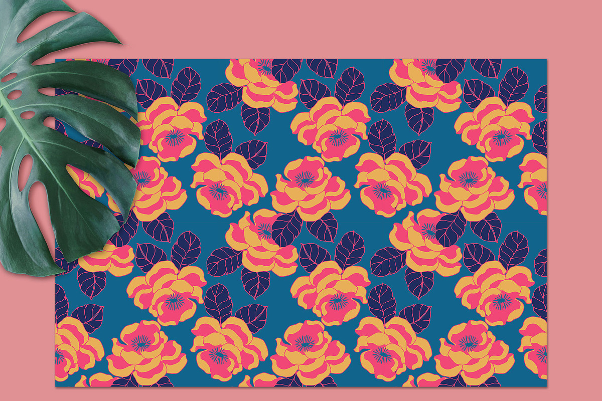 20JPG/EPS Tropical floral pattern, a Pattern Graphic by Theraphosath (Photo 20 of 30)