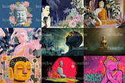 150 Spiritual Buddha Illustrations, a Decorative Illustration by Incomelion (Thumbnail 2 of 21)