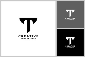 initials letter T abstract logo, a Branding & Logo Template by quadrazo