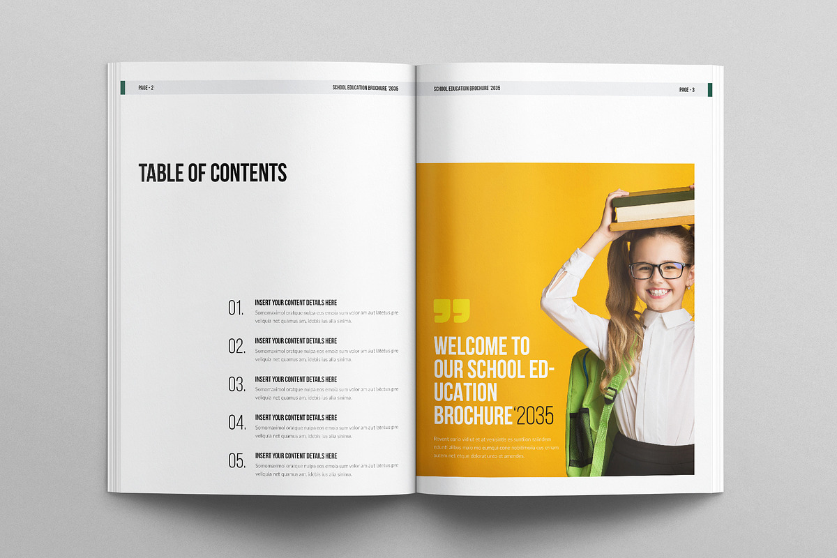 School Education Brochure Template, a Brochure Template by E-Type (Photo 2 of 7)