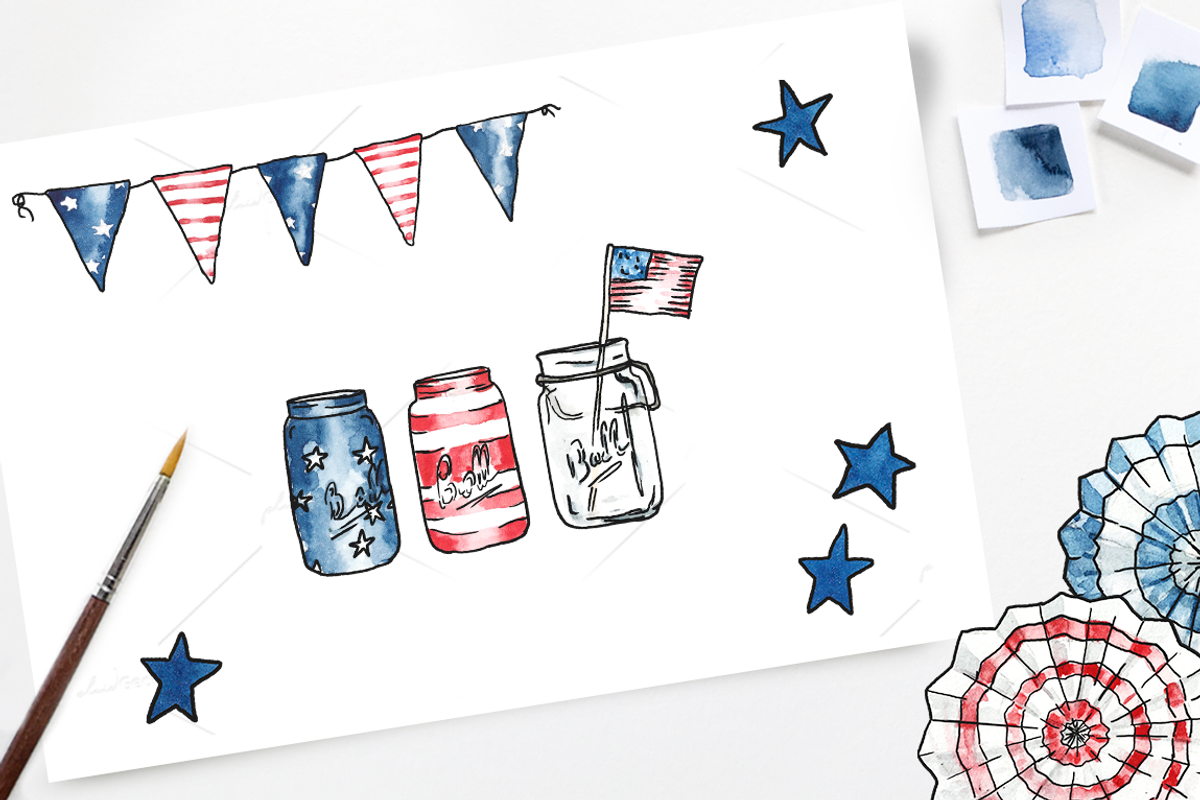 Star-Spangled Patriotic Graphic Pack, an Illustration by plaidGecko (Photo 4 of 5)