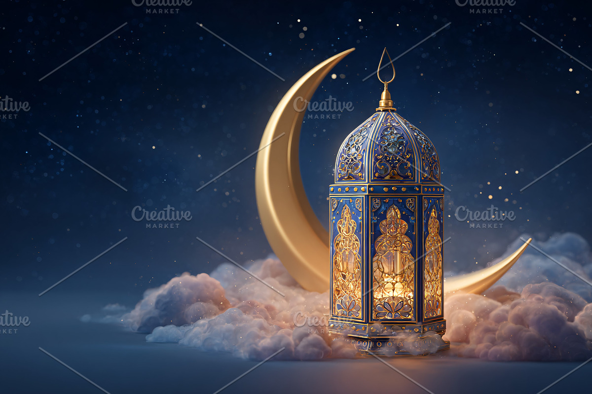 Elegant lantern on crescent moon, a Background Photo by shahsoft (Photo 1 of 2)