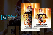 American Football match Flyer, a Flyer Template by bunebx (Thumbnail 2 of 6)