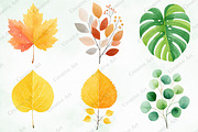 Watercolor Leaves Clipart Set, an Illustration by Creative Art (Thumbnail 5 of 10)