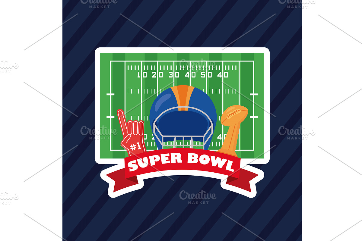 super bowl poster, a Sport Illustration by studiogstock