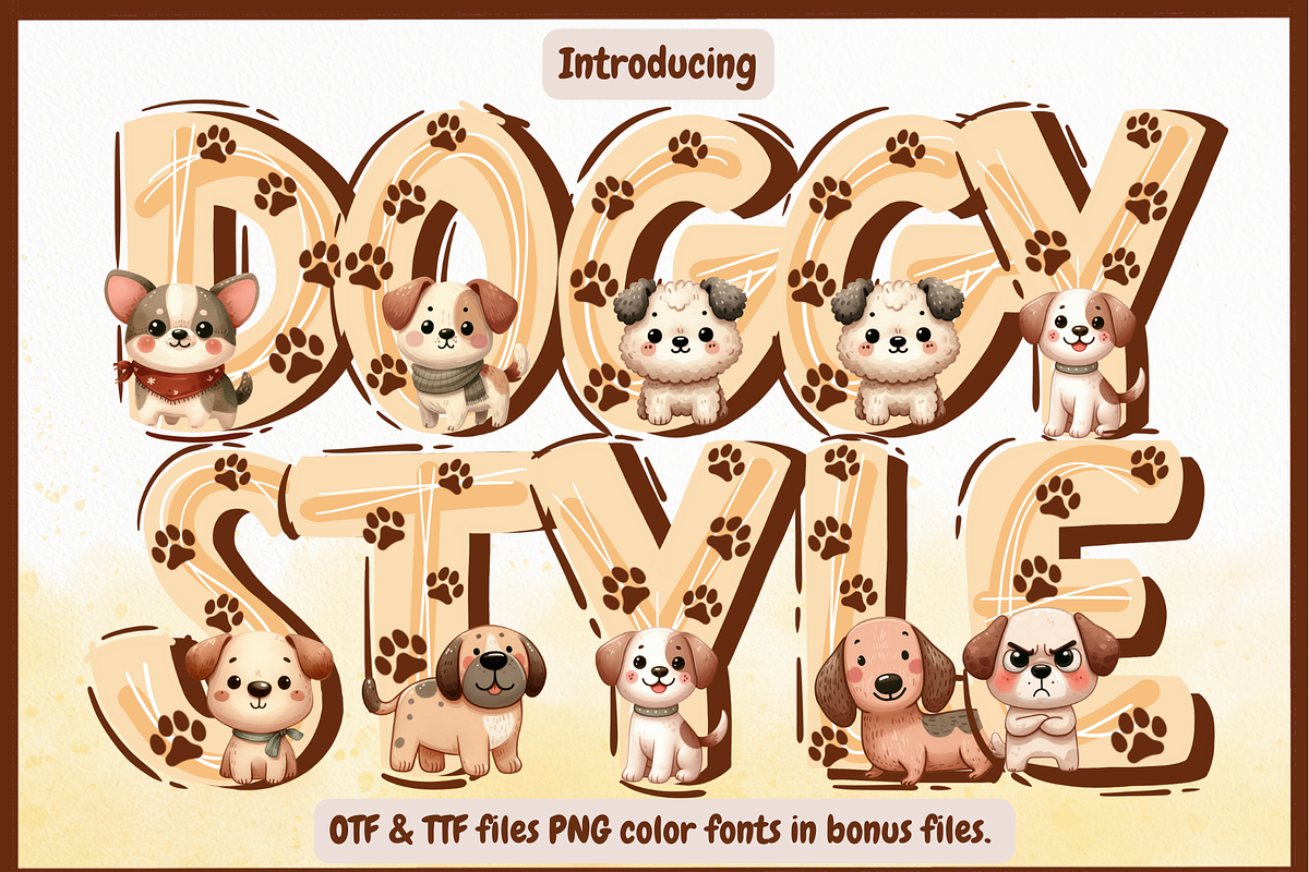 Doggy Style-PNG fonts, a Handwritten Font by It me digital art (Photo 1 of 7)