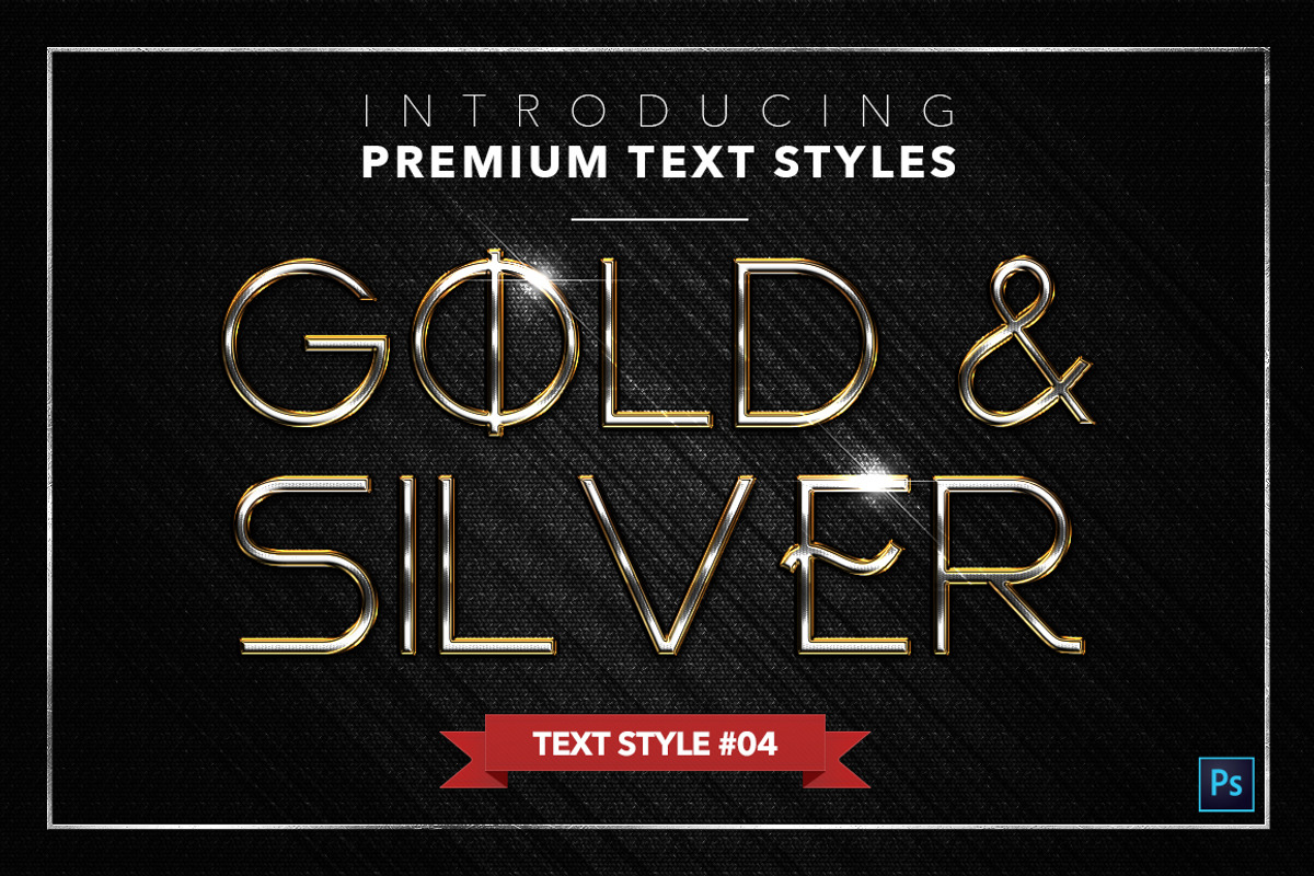 Gold & Silver #3 - 15 Text Styles, a Layer Style Add-On by Jonas Stensgaard (Photo 5 of 18)